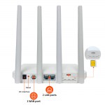 Router Ethernet/Wi-Fi con modem 4G/LTE